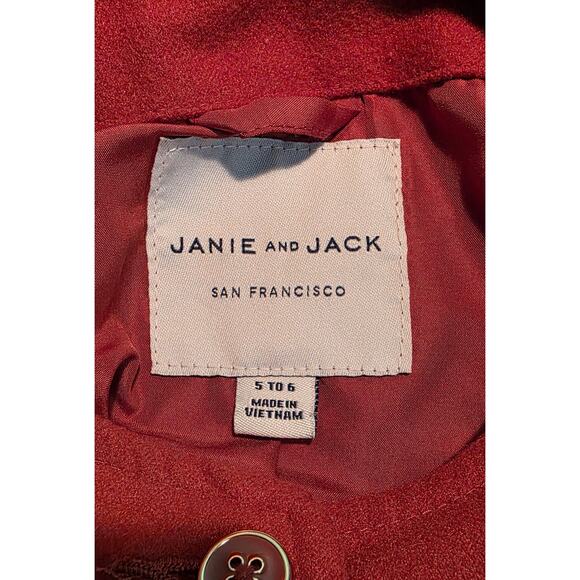 Janie & Jack Puff Sleeve Jacket Size 5/6 Color Golden Gate - Picture 3 of 5